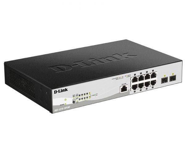 D-Link DGS-1210-10P/ME/A1A Управляемый L2 коммутатор с 8 портами 10/100/1000Base-T и 2 портами 1000Base-X SFP