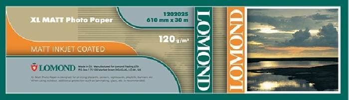 Бумага Lomond 1202025 24"(A1) 610мм-30м/120г/м2/белый матовое для струйной печати