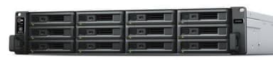 Система хранения данных Synology Rack 2U/12bay DualCont Array (QC2,4GhzCPU/8Gbupto64/2x1GbE+1x10GbERJ45(+1xExpSlot) per contr)NoHDD(upto12 2,5"/3,5"SASupto36with 2xRXD1219SAS),RAIDBasic,JBOD,0,1,5,6,10,F1/2xRPS/norail/1YW'