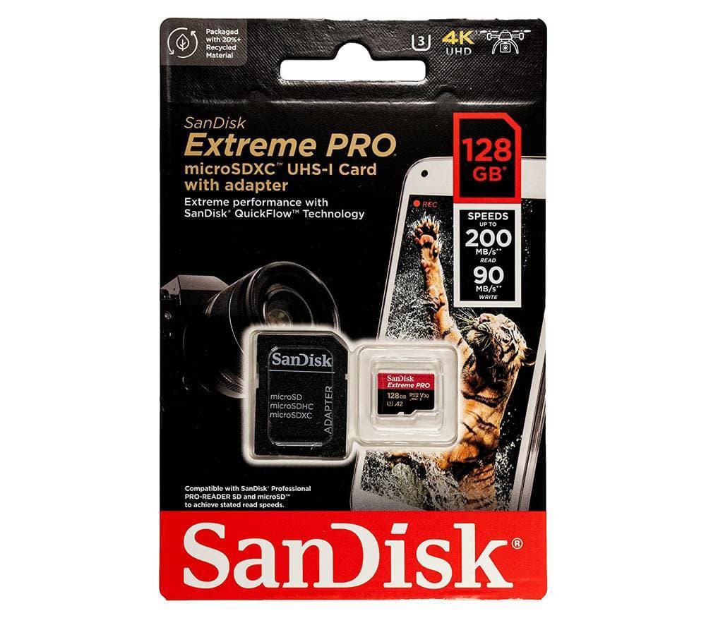 SanDisk Карта памяти microSDXC 128GB Extreme Pro UHS-I 200МБ/с