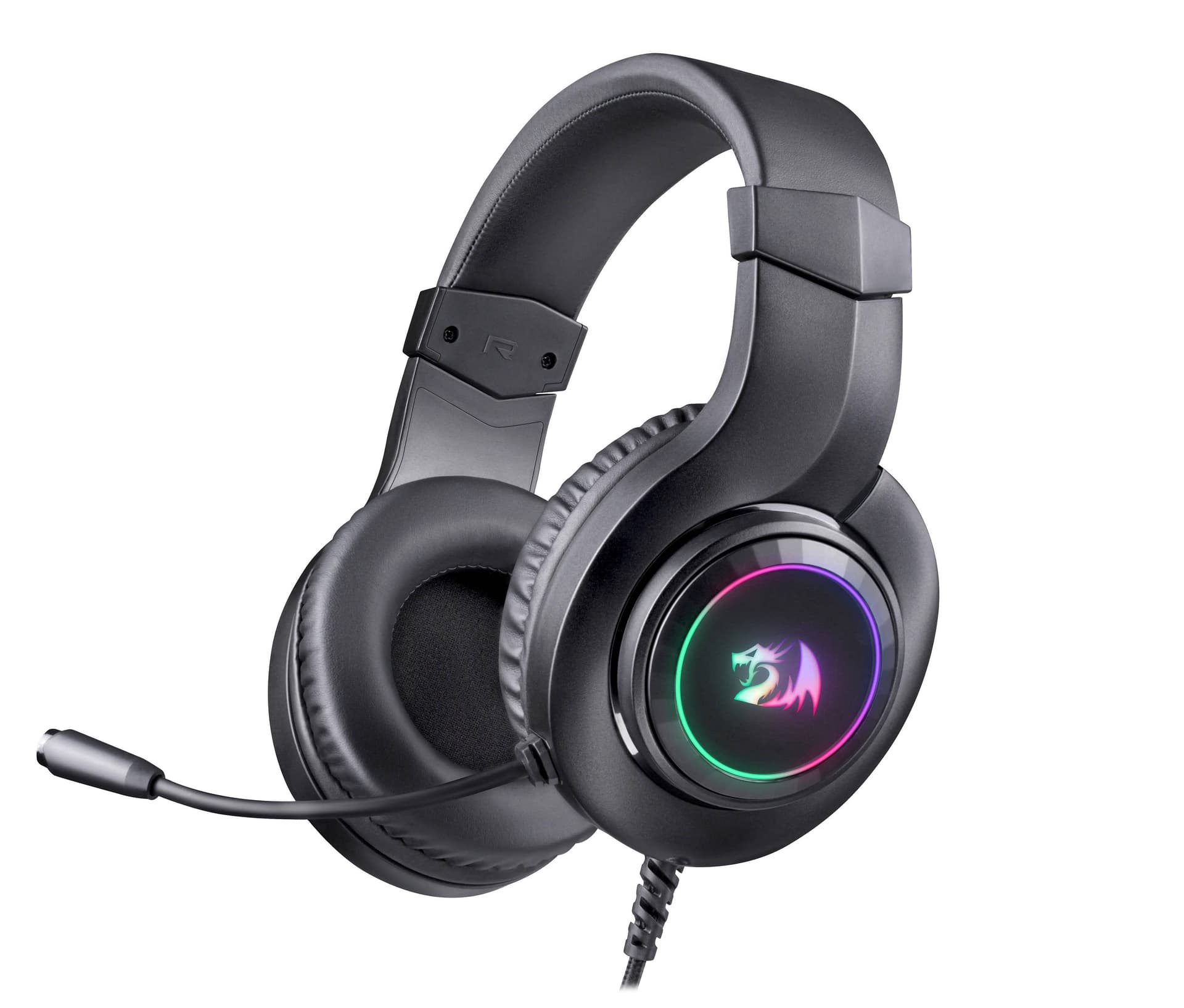 Гарнитура Redragon Hylas чёрный, проводная, USB, подсветка