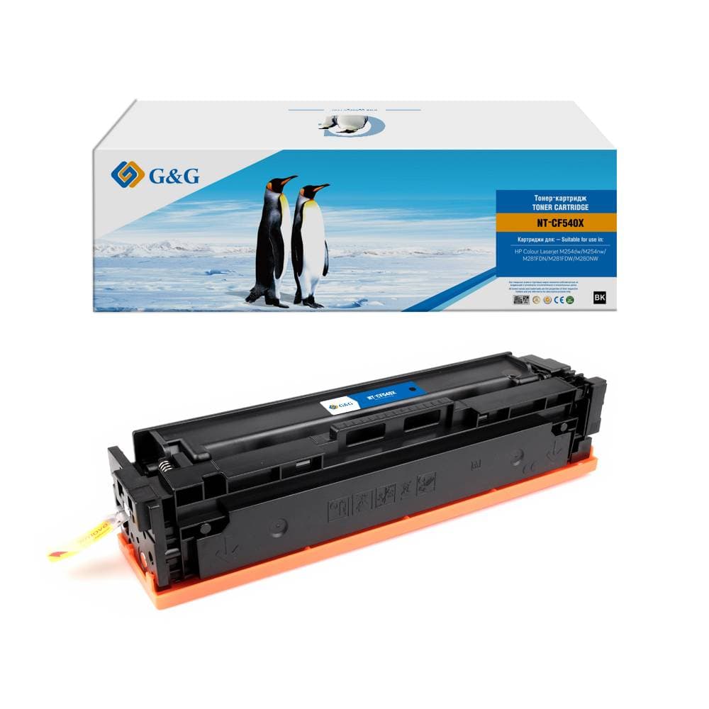 Картридж G&G, аналог HP CF540X/203X черный 3.2k с чипом