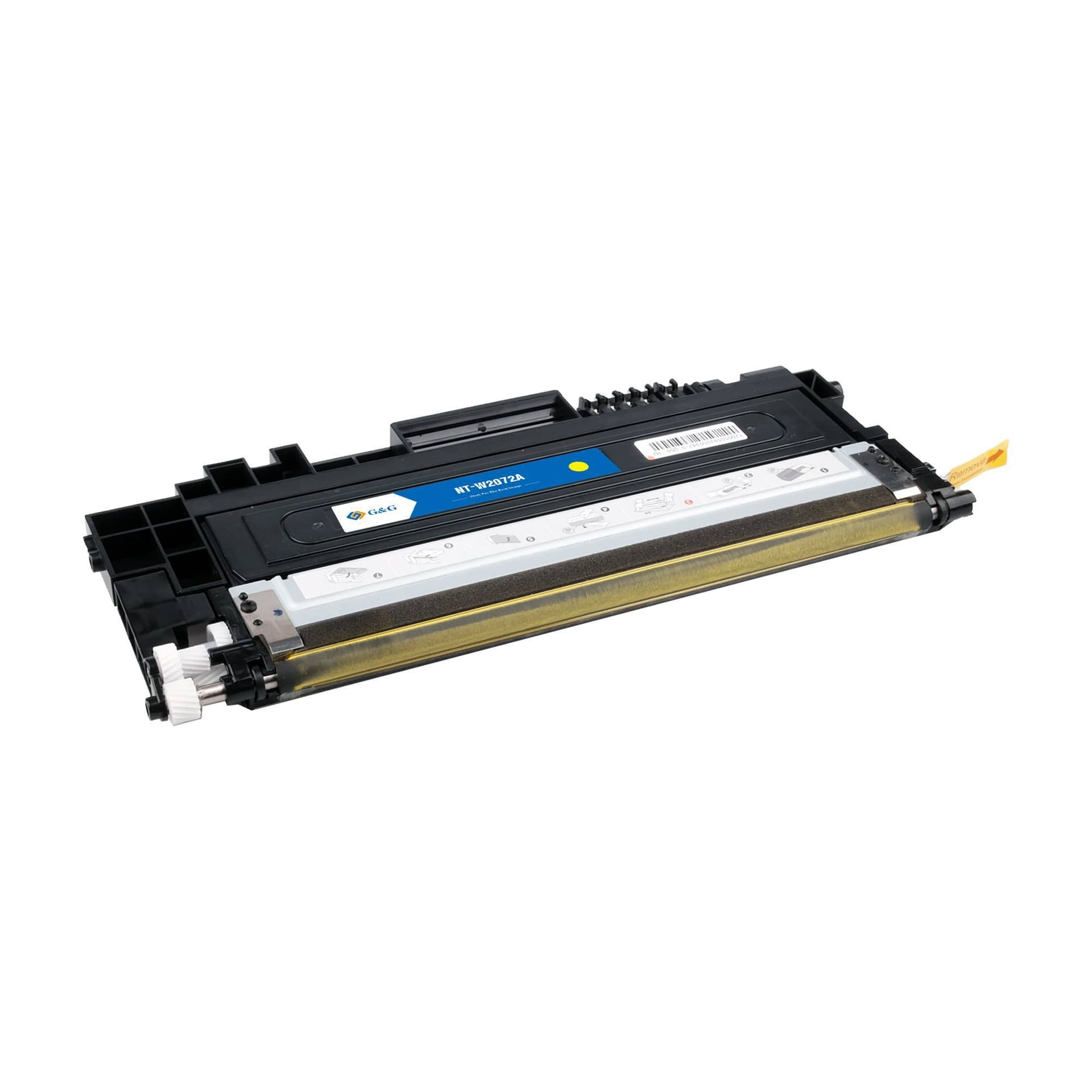Тонер-картридж G&G, аналог HP W2072A/117A желтый 0.7k с чипом
