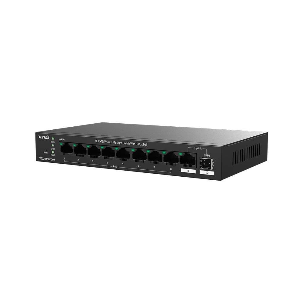 Управляемый PoE-коммутатор 9GE+1SFP TENDA