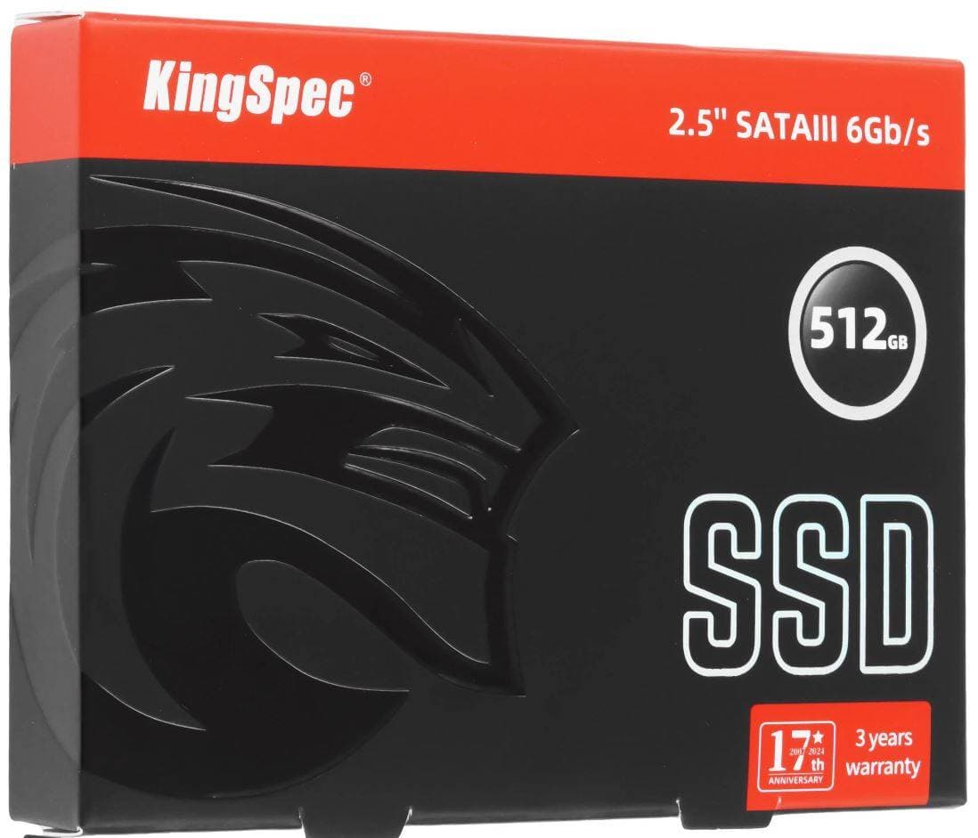 Накопитель SSD KINGSPEC 512Gb NX-512 2280 (M.2 2280 PCI-E Gen3 x4 NVMe, R/W 3400/2500MB/s, 500TBW) (NX-512 2280)