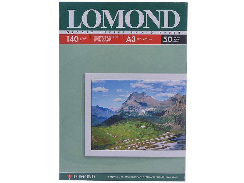 Фотобумага LOMOND Односторонняя Глянцевая, 140г/м2, A3/50л.