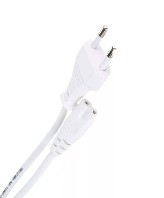 Кабель для аудио-видео техники IEC-320-C7--розетка 220V, 2-pin, 1.8м ,белый
