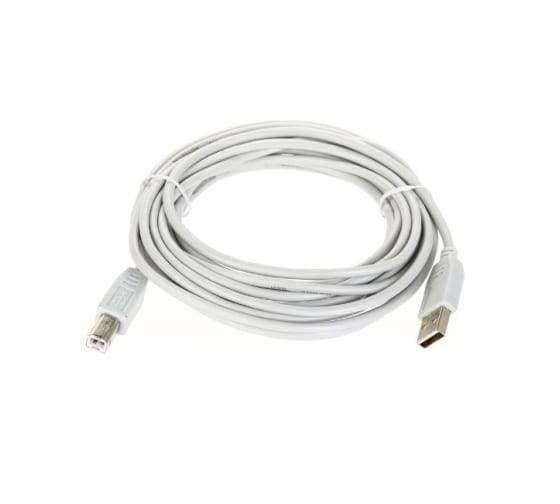 Кабель USB2.0 A-->B (5.0м) белый, Telecom.