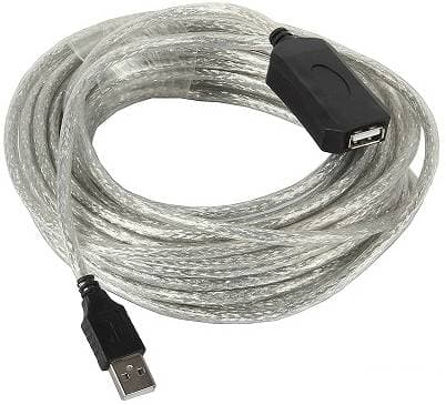 Кабель VCOM VUS7049-5M USB2.0-repeater, удлинительный активный Am-->Af 5м
