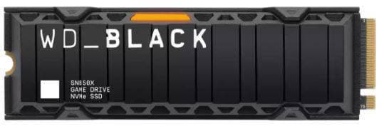 Твердотельный накопитель Western Digital Black SN850X SSD M2.2280 PCIe 4.0 4Tb, 7300MBs/6600MBs, TBW 2400, with heatsink, WDS400T2XHE, 1 year