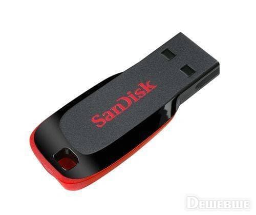 Флешка USB Sandisk CZ50 Cruzer Blade (SDCZ50-008G-B35), 8Gb, USB 2.0, R/W 15/4, черный/красный