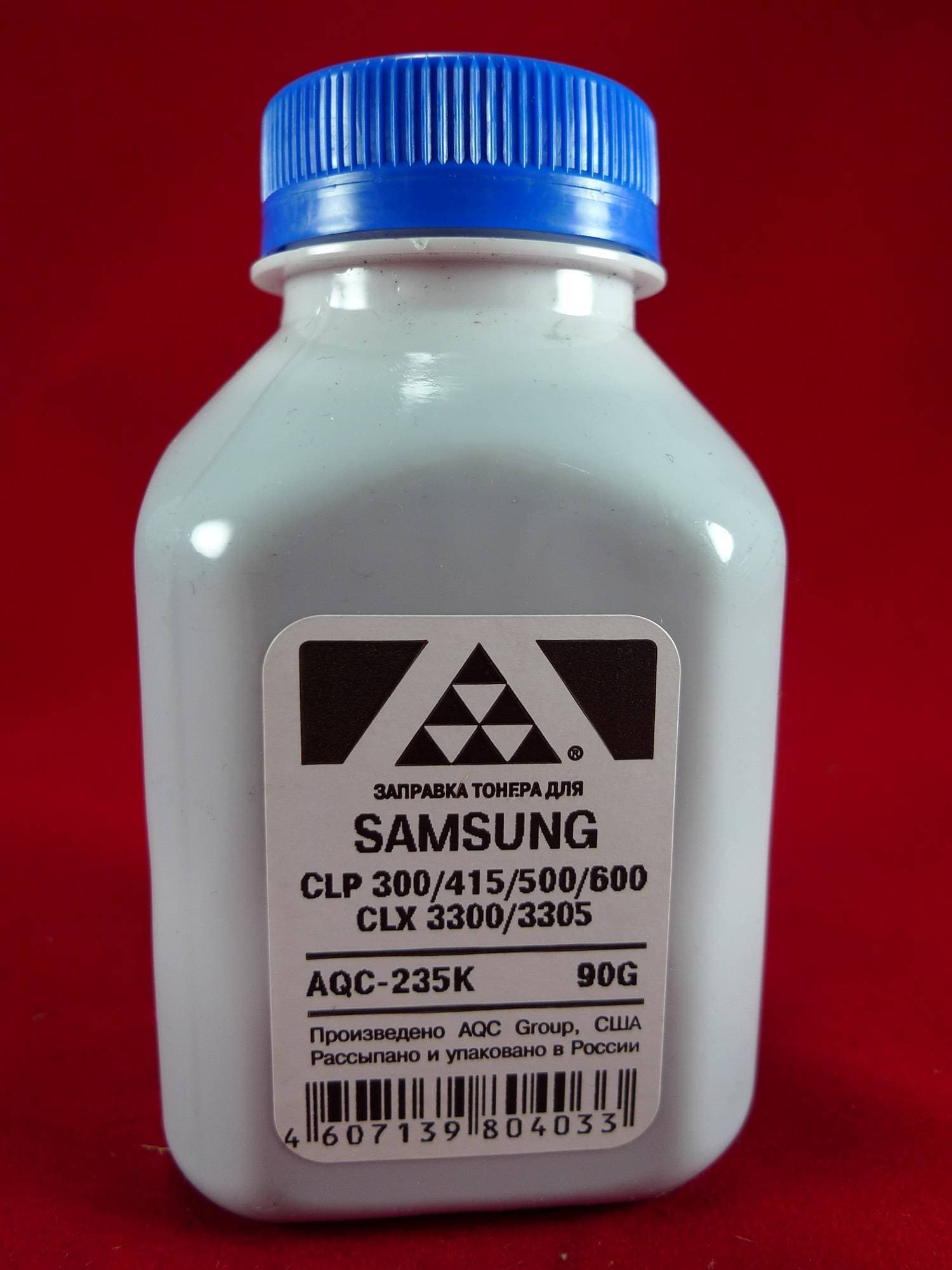Тонер SAMSUNG CLP 300/315/320/325/360/415/500/510/600/610/660/CLX3300/3305 Black (фл. 90г) AQC-США фас.Россия