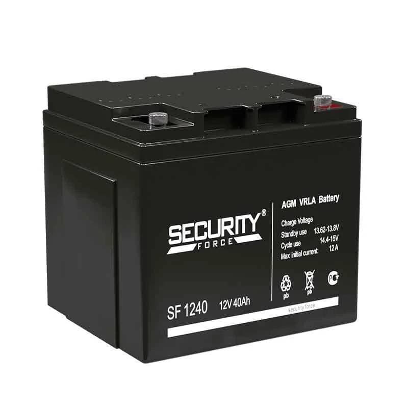Аккумуляторная батарея Delta (Security Force SF) SF 1240 12В/40Ач, клемма Болт М6 (197х165х170мм (170мм); кг; Срок служб