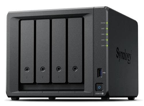 Synology DS925+ Сетевое хранилище 4x2.5"/3.5" SATA, 2хM.2 2280 NVMe SSD, Ryzen R1500B/4x2.2GHz, 4GB DDR4, 2x2,5 Гбит/с