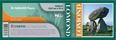 Бумага LOMOND для САПР и ГИС, матовая 1067мм х 45м 90 г/м2 втулка 2"/50,8мм