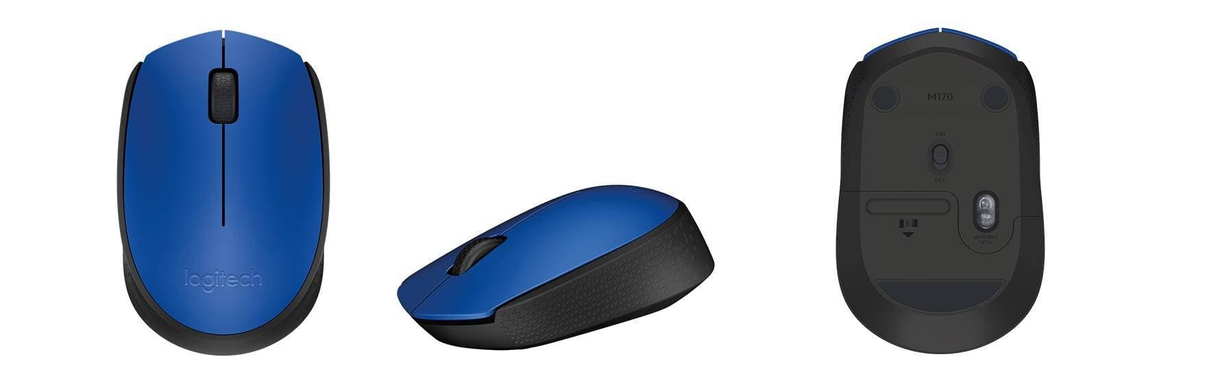 Logitech M171 Blue Мышь беспроводная, оптическая светодиодная, радиоканал 10 м, 1xAA, синий.