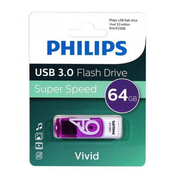 Флешка USB 64Gb PHILIPS VIVID3.0 64Gb, USB 3.0