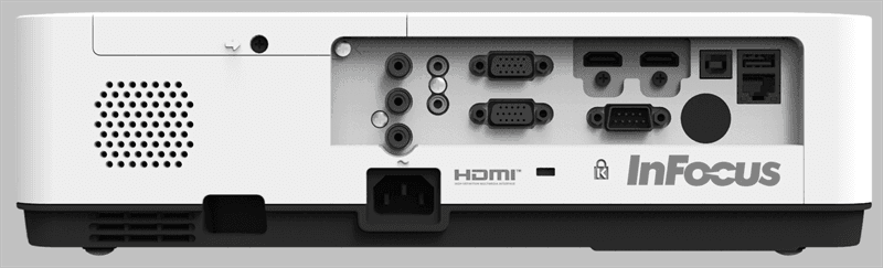 Проектор INFOCUS IN1034 3LCD,5000lm,XGA,1.48~1.78:1,50000:1,16W,2хHDMI 1.4b,VGAin,CompositeIN,3,5audioIN,RCAx2IN,USB-A,VGAout,3,5audioOUT,RS232,MiniUSB B serv,RJ45,PJLink,3,3 кг