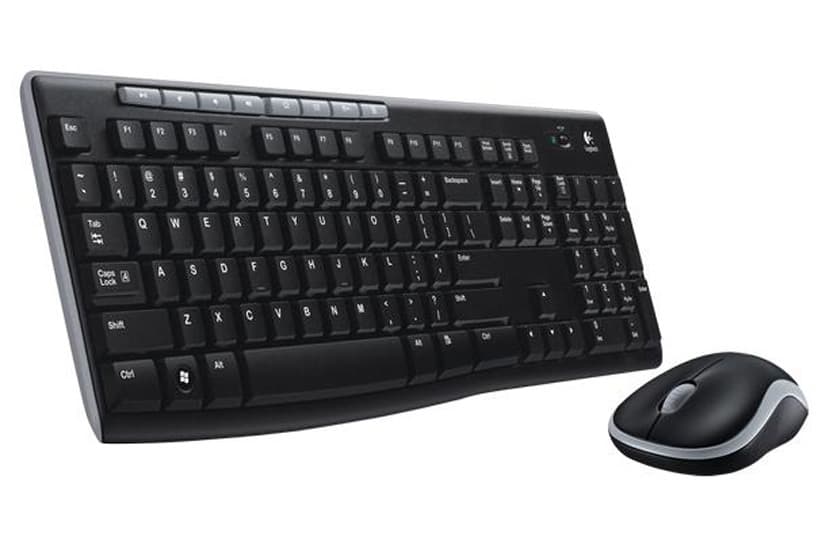 Комплект беспроводной клавиатура+мышь Logitech MK270 Black, оригинальная заводская РУС гравировка