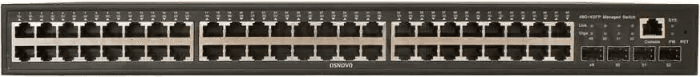 Коммутатор/ OSNOVO SW-48G4X-2L Управляемый L3 коммутатор на 48xGE RJ-45 c PoE + 4х10G SFP+ порта. Порты: 4*10/100/1000 Base-T с PoE (до 90W, A+B), 44*10/100/1000 Base-T с поддержкой PoE (IEEE 802.3af/at), 4 x 10G SFP+ Uplink