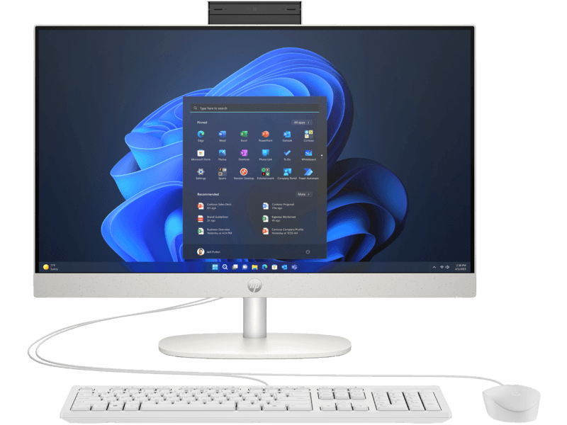 Моноблок HP ProOne 240 G10 All-in-One NT IPS 23,8"(1920x1080)Core Ultra-5 125U,16GB,512GB,eng/rus usb kbd,WiFi,BT,White,Win11Pro,1Wty