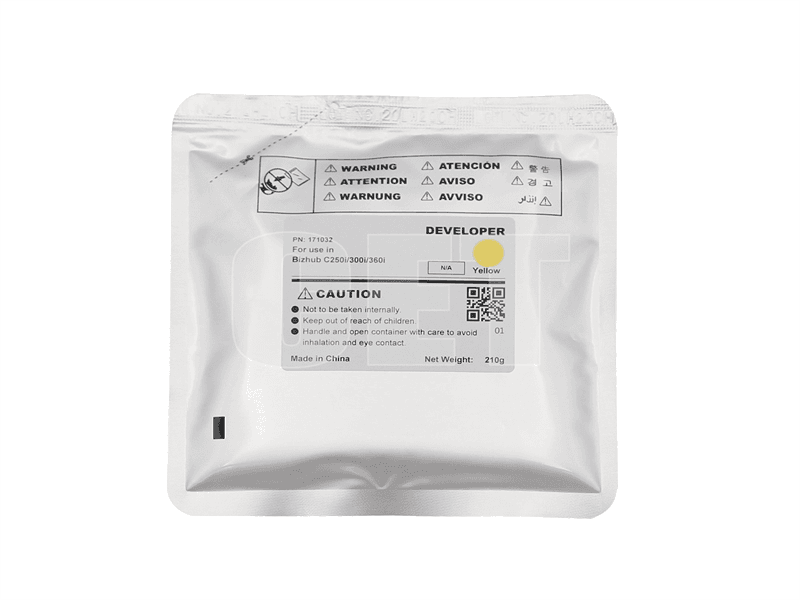 -/ Девелопер для KONICA MINOLTA Bizhub C250i/300i/360i (CET) Yellow, 210г, 1000000 стр.