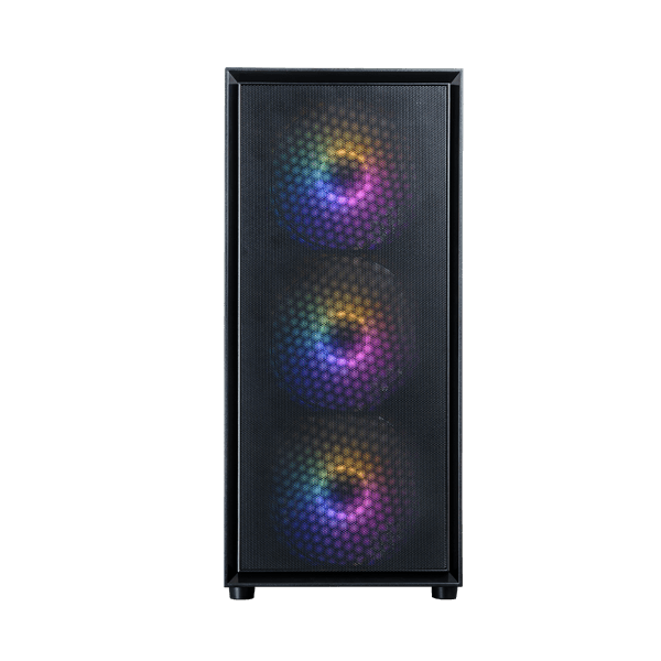 корпус ZALMAN S6, ATX, BLACK, WINDOW, 1xCombo (2.5'' or 3.5''), 3x2.5'', 1x3.5'', 1xUSB Type C, 1xUSB3.0, 2xUSB2.0, FRONT 3x140mm FRGB, REAR 1x120mm FRGB