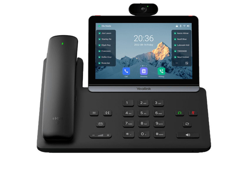 Телефон YEALINK SIP-T88V Pro, видеотерминал, 7" экран, Android, WiFi, Bluetooth-трубка, USB, GigE, камера, без БП, шт