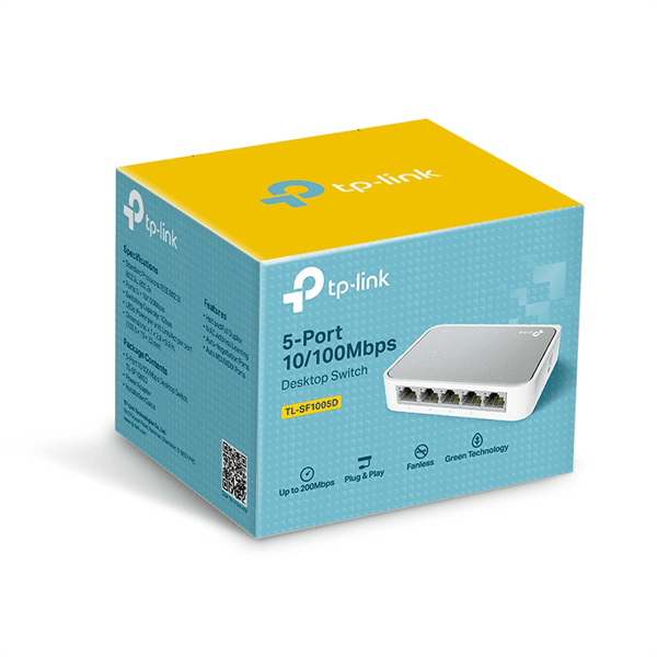 Коммутатор TP-Link <TL-SF1005D> 5-port 10/100M mini Desktop Switch, Plastic case
