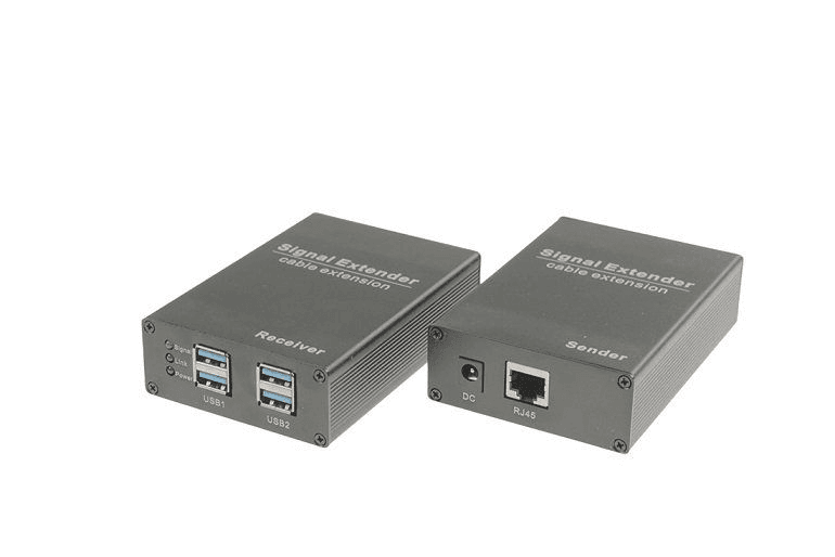 Удлинитель интерфейса OSNOVO TA-U16+RA-U46 Удлинитель интерфейса USB 3.0 по кабелю витой пары CAT6e/7 до 100м. Приемник: Вх.-RJ45/Роз.2,1х5,5мм(DC12V). Вых.-USB(A)x4.Передатчик:Вх.-USB(Type-C)/Роз.2,1х5,5мм(DC12V). Вых.-RJ