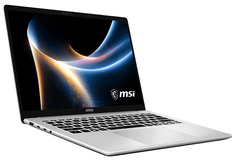 Ноутбук MSI Modern 14S AI+ G3MG-011XRU Intel Core Ultra 5 322/16Gb (1*16 D5)/SSD512Gb/UMA/14"/OLED/WUXGA/1920x1200/60Hz/NoOS/RJ-45/Silver/1.5kg