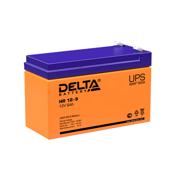 Аккумуляторная батарея Delta Аккумуляторная батарея для ИБП HR 12-9 (12V / 9Ah)