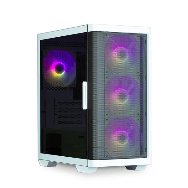 корпус ZALMAN M4 White, MATX, WHITE, WINDOW, 1xCombo (3.5'' or 2.5''), 1x3.5", 2x2.5", 1xUSB2.0, 2xUSB3.0, FRONT 3x120mm ARGB, REAR 1x120mm ARGB