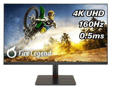 Монитор 27'' AOPEN 27XV5KVymipruzx IPS, 3840x2160, 1 / 0,5ms, 400cd, 160Hz, 1xHDMI(2.1) + 1x DP(1.4) + 1x Type-C(65W) + Audio out + USB2.0x2(2up 2down)+ Speakers 3Wx2, H.Adj. 110 (by ACER)
