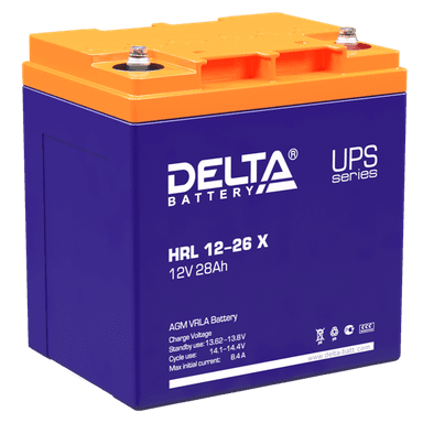Аккумуляторная батарея Delta Аккумуляторная батарея для ИБП (10-12 лет)HRL 12-26 X (12V / 26Ah) (4614010610008)