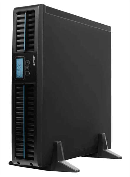 Источник бесперебойного питания SMARTWATT ИБП онлайн, чистый синус, мощность 1000/900 ВА/Вт, стоечный/напольный, LCD дисплей, порт USB, RS232, EPO, SNMP слот, IEC13 - 8 шт., встроенные АКБ 2*9 Ач