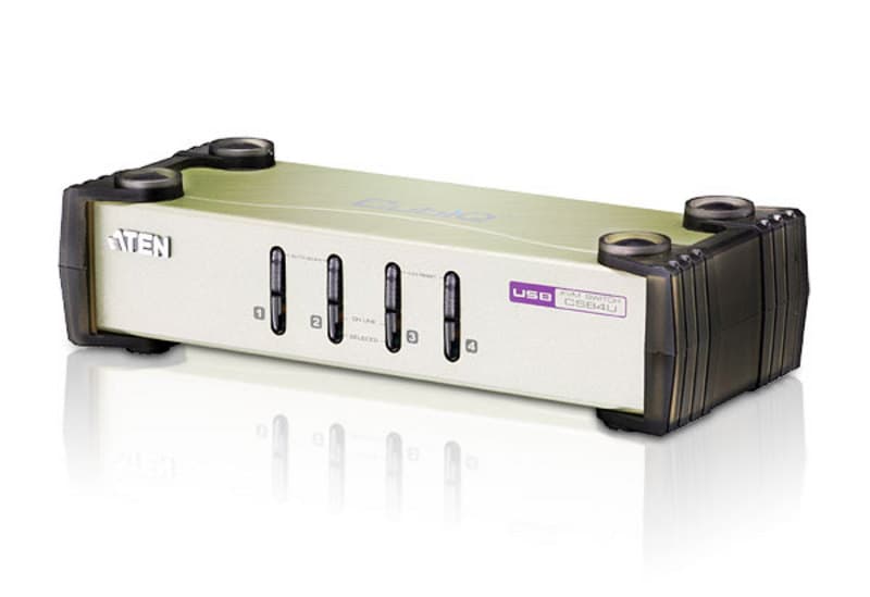 Переключатель электронный ATEN 4-Port PS/2-USB VGA KVM Switch (после тестирования)