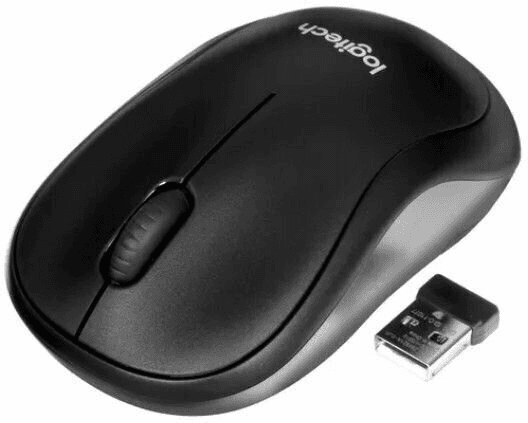 Мышь Logitech B220 Silent черный оптическая 1000dpi silent беспров. USB 2but (910-005553)