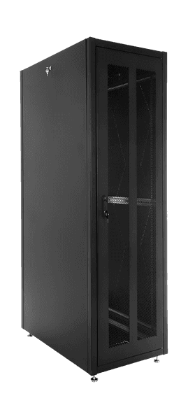 Шкаф ЦМО Шкаф телекоммуникационный напольный ЭКОНОМ 48U (800х1000) дверь перфорированная 2 шт., цвет черный