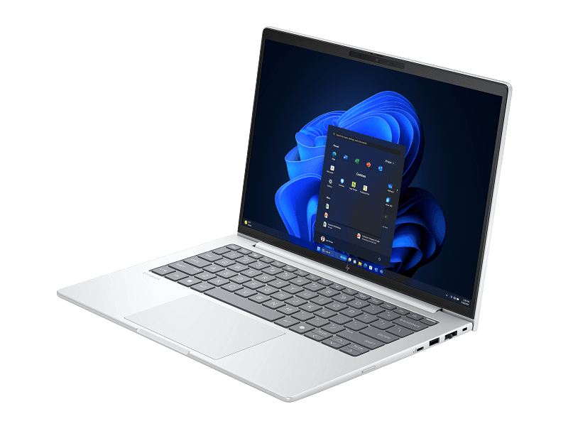 Ноутбук HP EliteBook 8 G1i 14 Intel Core Ultra5-225U,14" WUXGA (1920x1200) IPS 300cd AG,16Gb DDR5-5600MHz(1),512Gb SSD NVMe,Al Case,62Wh,FPS,ENG/RU Kbd Backlit,1.39kg,Silver,1y,Win11Pro