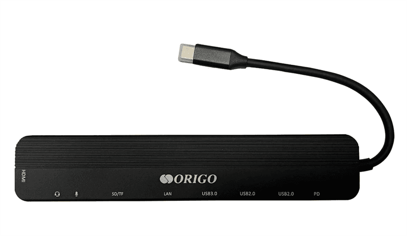 Док-станция USB-C 9-в-1 ORIGO OU3350SNPD/A1A USB 3.0, 2xUSB 2.0, USB-C/PD 3.0, HDMI, Gigabit LAN, SD/TF/microSD, TRRS, Mic