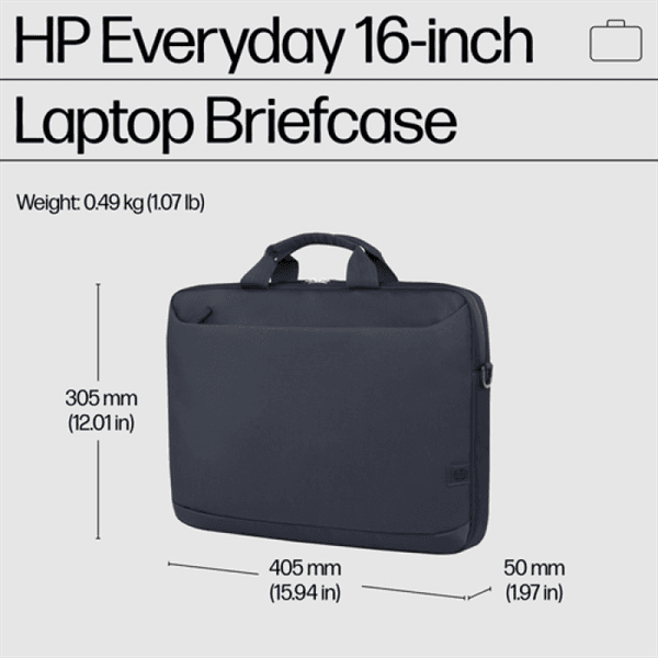 Сумка для ноутбука Case HP Everyday 16 Odyssey Gray Laptop Briefcase cons