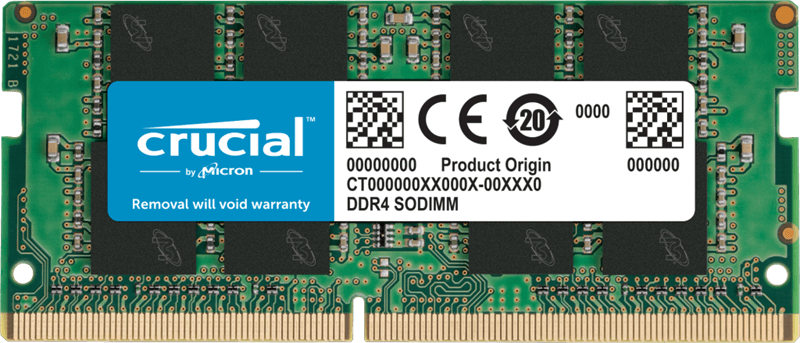 Модуль памяти Crucial CT8G4SFRA32A 8GB DDR4 3200 SO DIMM Non-ECC, CL22, 1.2V, RTL