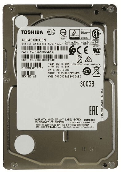 Жесткий диск Toshiba 300Gb SAS 2.5" 12Gbit/s 15K 128Mb AL14SXB30EN