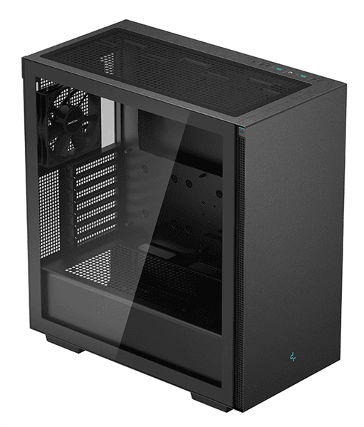 корпус Deepcool CH510 без БП, боковое окно (закаленное стекло), 1x120мм вентилятор сзади, черный, ATX (R-CH510-BKNNE1-G-1)