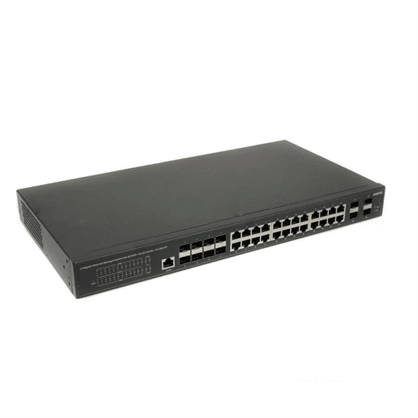 Коммутатор/ OSNOVO Управляемый L3 коммутатор Gb Ethernet на 16xGE RJ-45 + 8xGE Combo (RJ-45 + SFP) + 4x10G SFP+ Uplink. Уровень управления L3 (Full managed), 19" крепление в комплекте. Встроенная грозозащита 3kV.