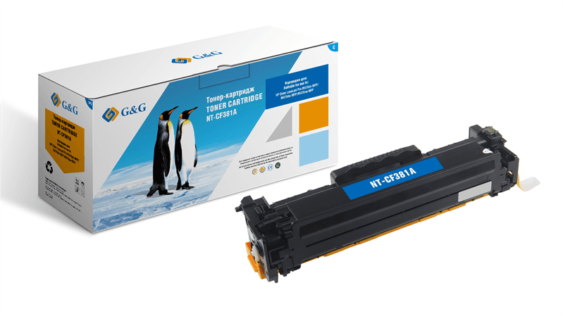 Картридж лазерный G&G GG-CF381A голубой (2700 стр.) для HP LJ Pro M476dn/M476nw/M476dw