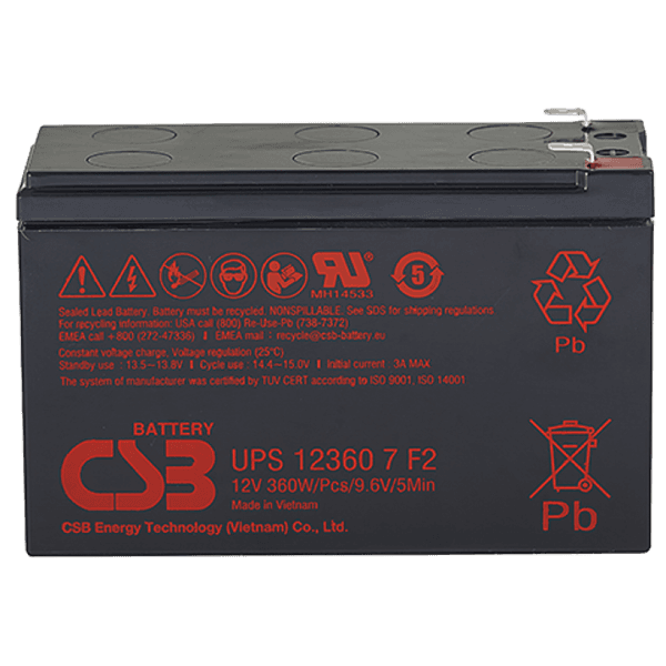 АКБ CSB Аккумуляторная батарея для ИБП 12360 7 (12V/7.5Ah)