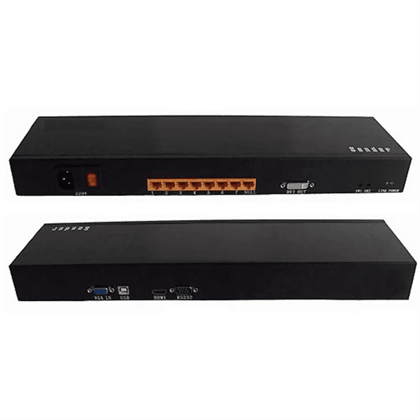 Разветвитель HDMI и USB по витой паре (передатчик) OSNOVO TA-Hi07 Разветвитель(распределитель) HDMI и USB сигналов 1вх./7вых. по витой паре(CAT5/5e/6); расстояние передачи до 100м; видеоразрешение до 1080p; скорость передачи в каждую точку до 1Гб/сек;