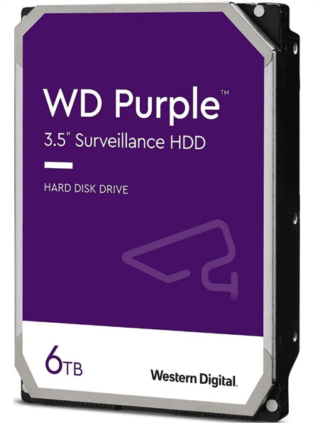 Жесткий диск Western Digital HDD SATA-III 6Tb Purple WD63PURZ, IntelliPower, 256MB buffer (DV-Digital Video), 1 year